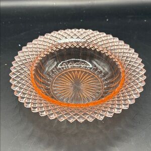 Vintage Anchor Hocking Pink Miss America bowl